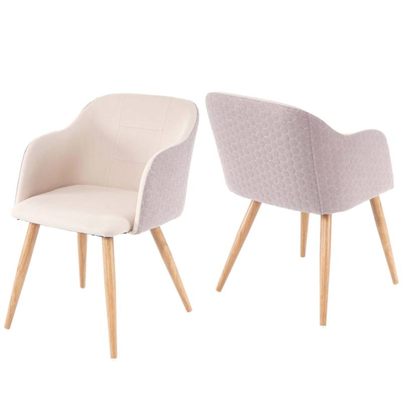 MCW Esszimmerstuhl D71 2er-Set Creme-Beige von MCW