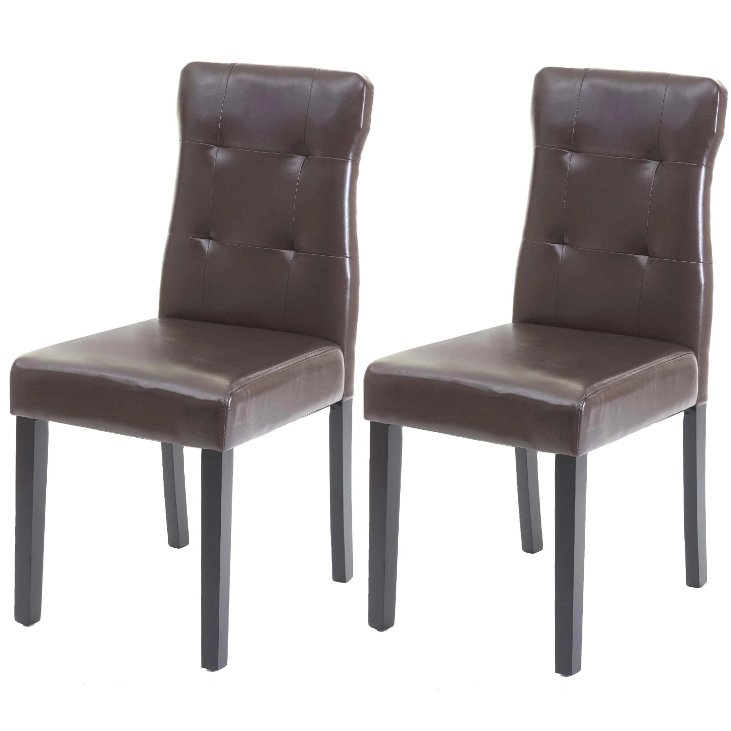 MCW Esszimmerstuhl E58 2er-Set Kunstleder Braun Dunkle Beine MCW Esszimmerstuhl E58 2er-Set Kunstleder Braun Dunkle Beine von MCW