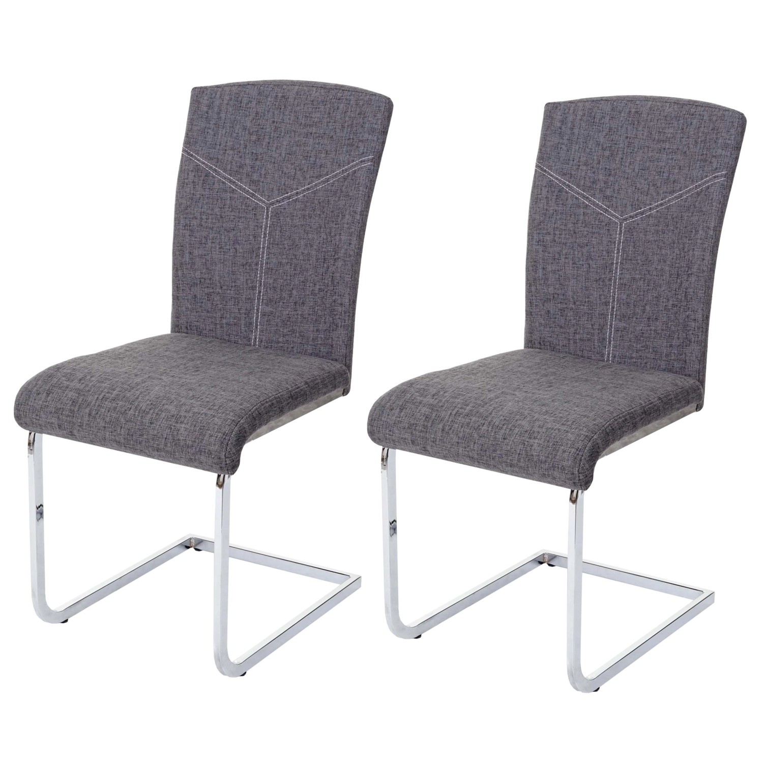 MCW Esszimmerstuhl F36 2er-Set Stoff/Textil Grau von MCW