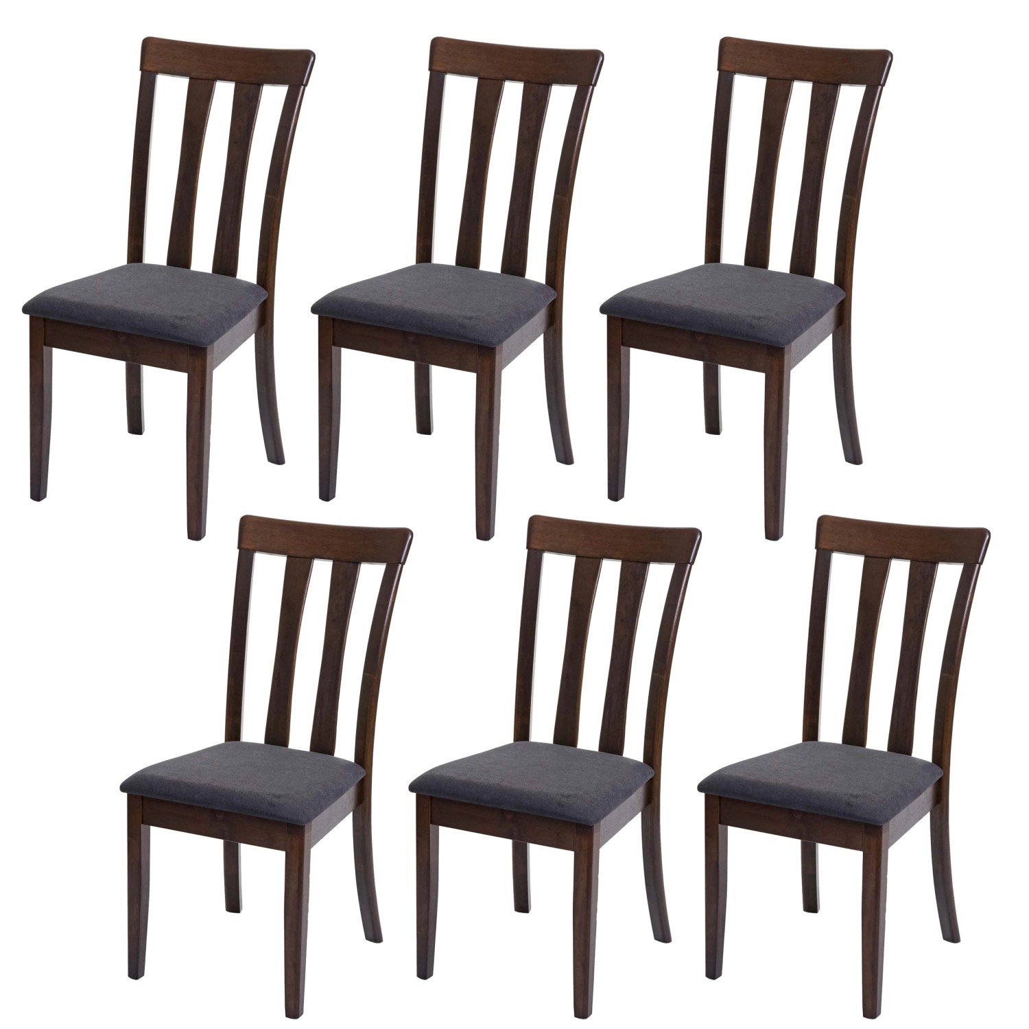 MCW Esszimmerstuhl G46 6er-Set Dunkles Gestell Dunkelgrau von MCW