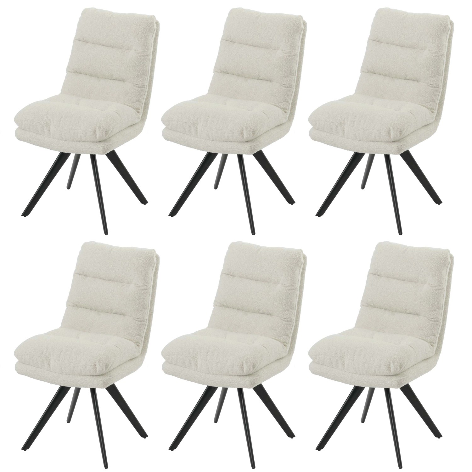 MCW Esszimmerstuhl G66 Boucle 6er-Set Cremeweiß MCW Esszimmerstuhl G66 Boucle 6er-Set Cremeweiß von MCW