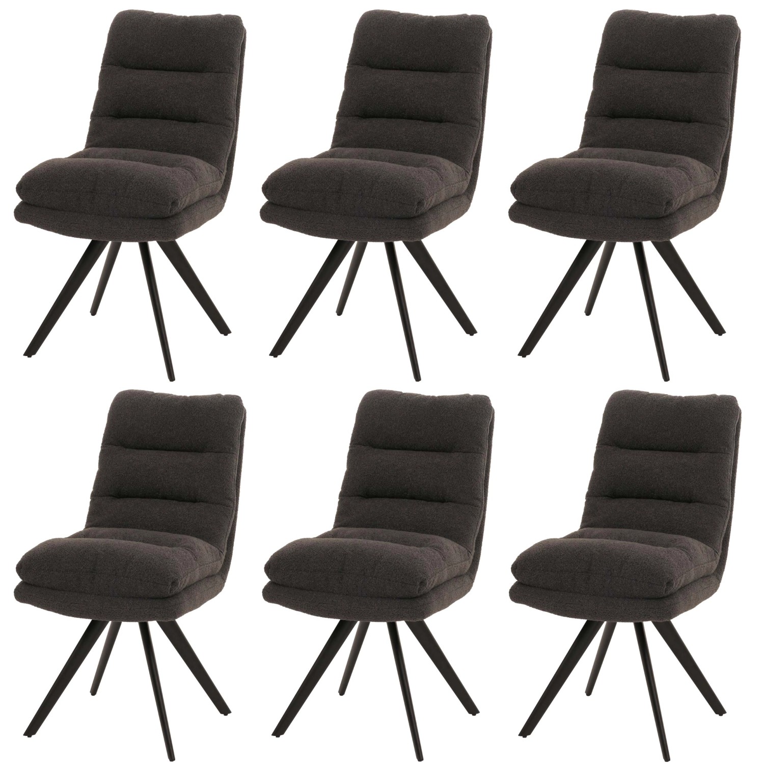 MCW Esszimmerstuhl G66 Boucle 6er-Set Dunkelgrau MCW Esszimmerstuhl G66 Boucle 6er-Set Dunkelgrau von MCW