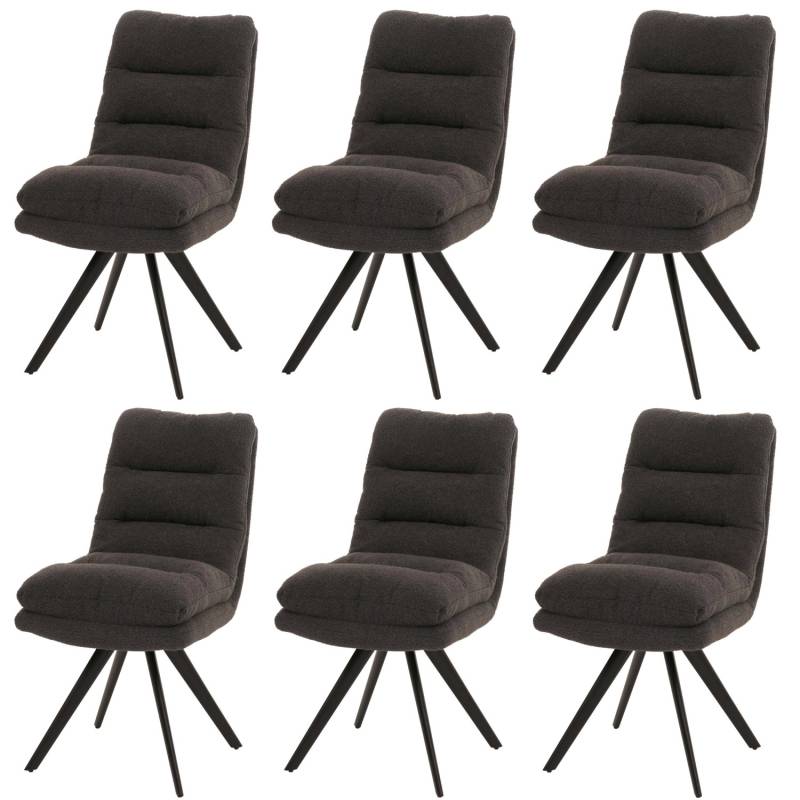 MCW Esszimmerstuhl G66 Boucle 6er-Set Dunkelgrau von MCW