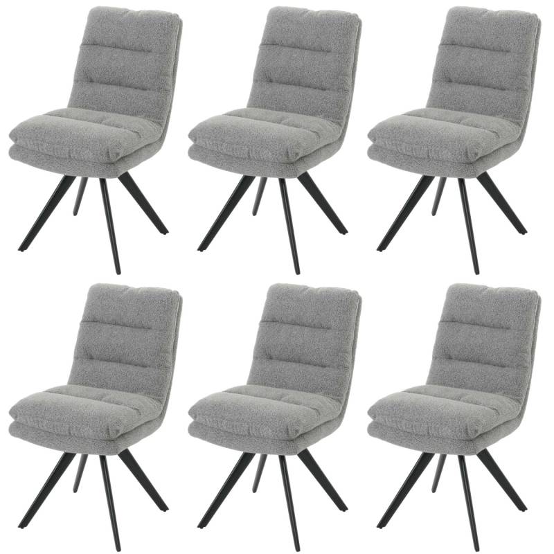 MCW Esszimmerstuhl G66 Boucle 6er-Set Hellgrau von MCW