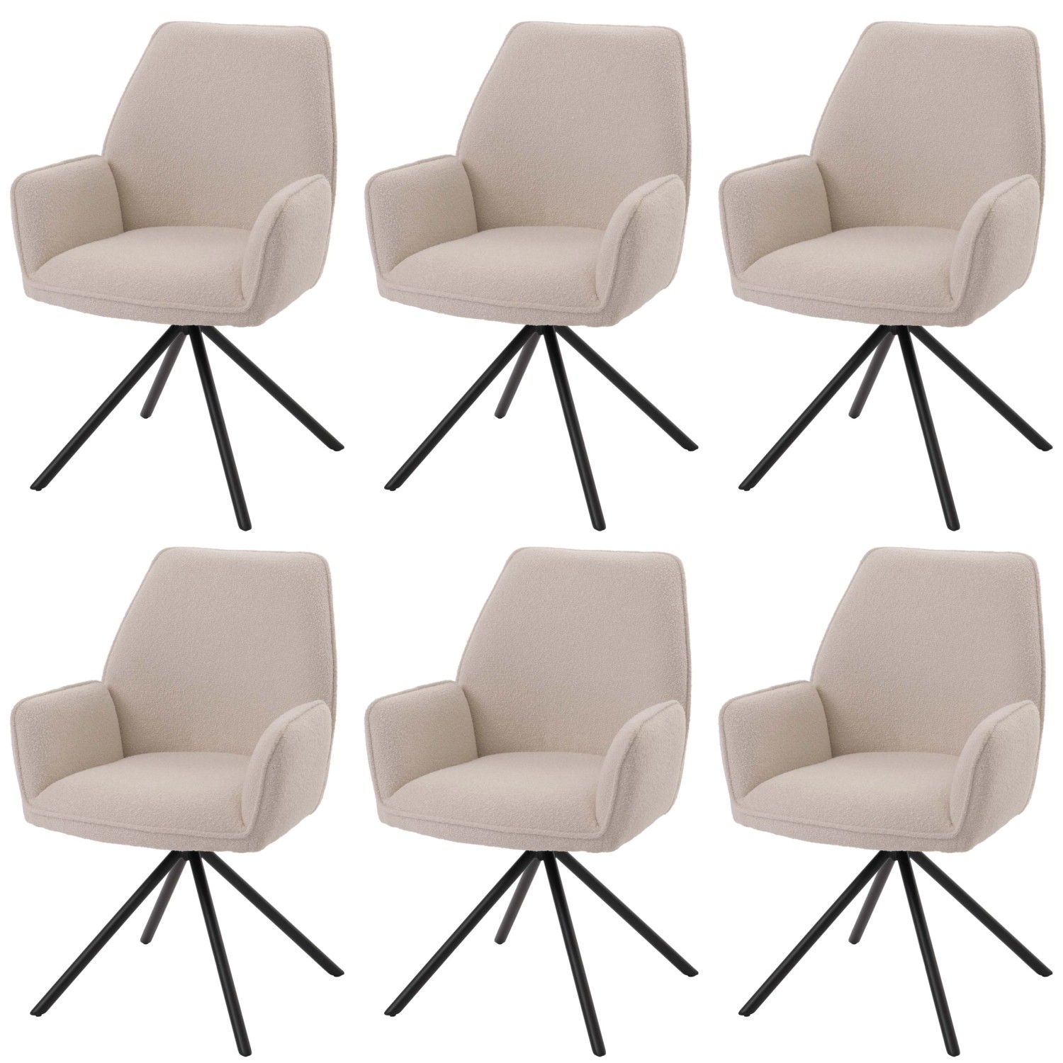 MCW Esszimmerstuhl G67 Boucle 6er-Set Creme MCW Esszimmerstuhl G67 Boucle 6er-Set Creme von MCW