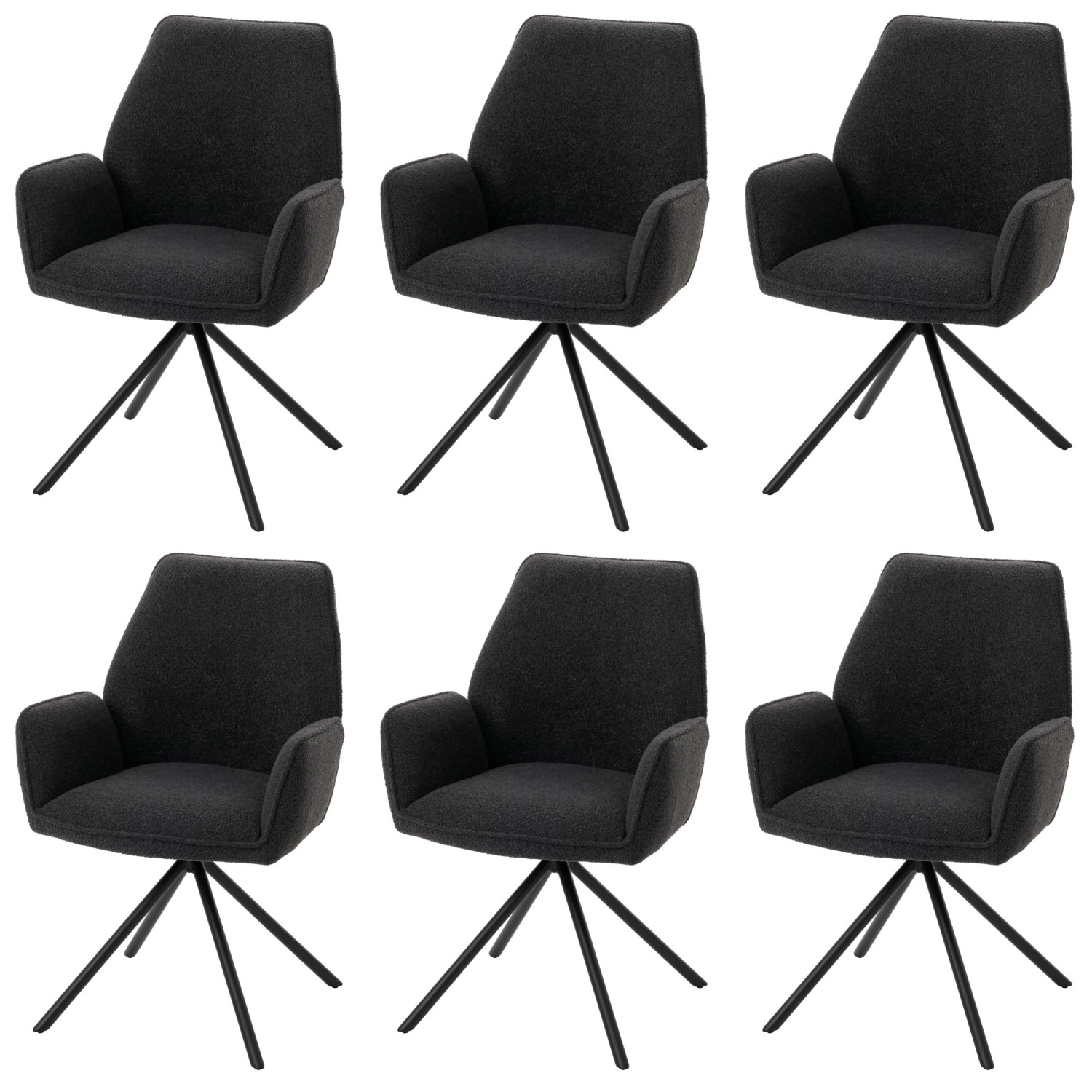 MCW Esszimmerstuhl G67 Boucle 6er-Set Dunkelgrau MCW Esszimmerstuhl G67 Boucle 6er-Set Dunkelgrau von MCW