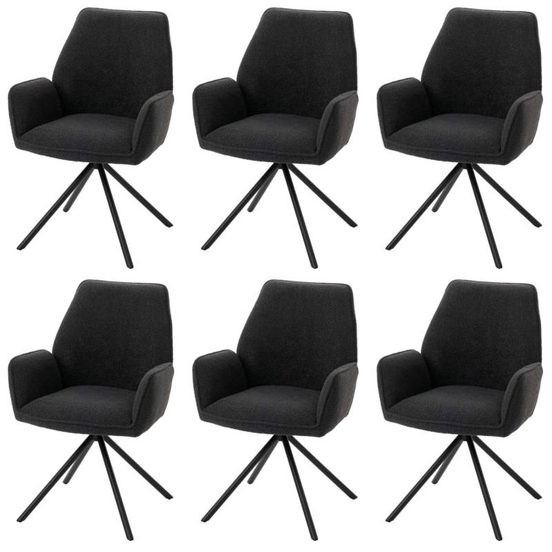 MCW Esszimmerstuhl G67 Boucle 6er-Set Dunkelgrau von MCW