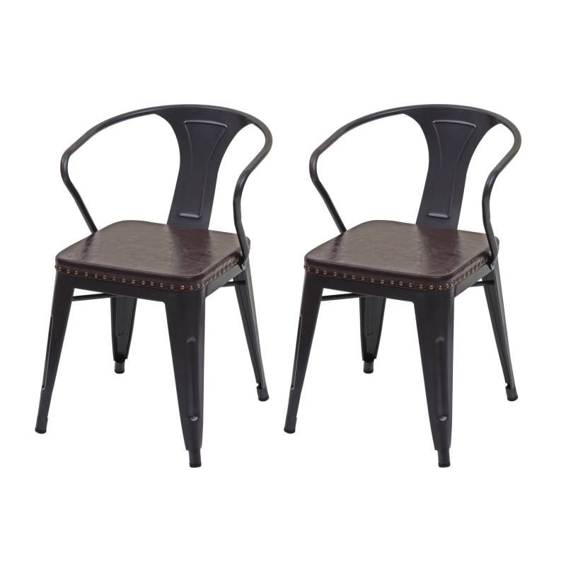 MCW Esszimmerstuhl H10d 2er-Set Schwarz-Braun von MCW