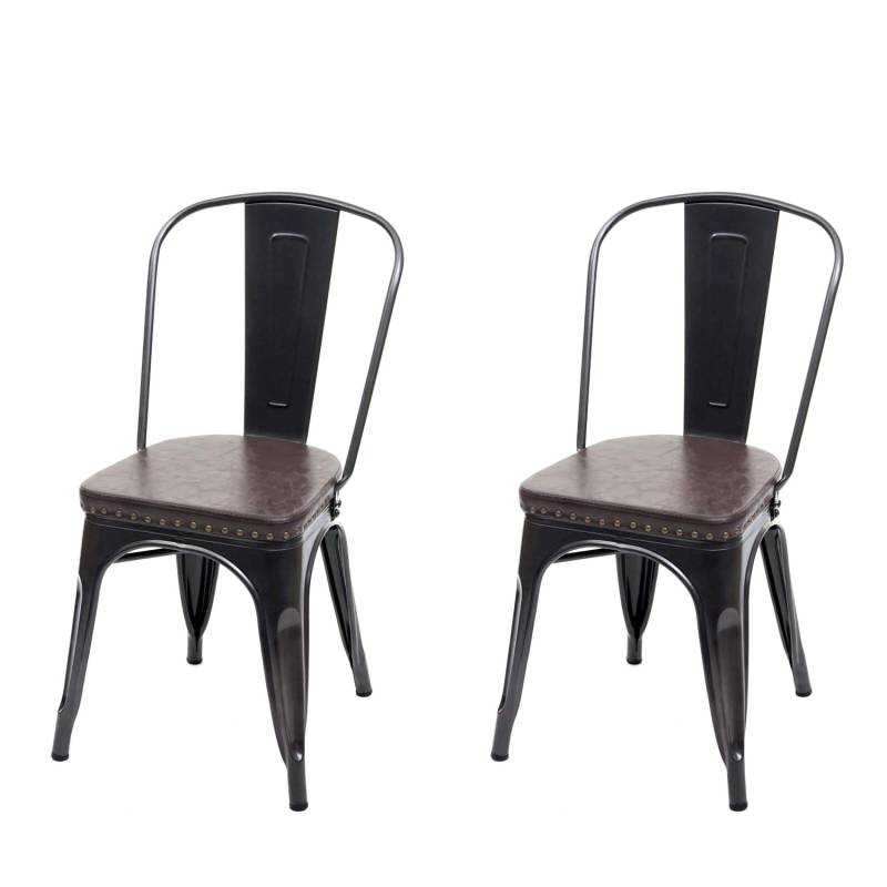 MCW Esszimmerstuhl H10e 2er-Set Schwarz-Braun von MCW