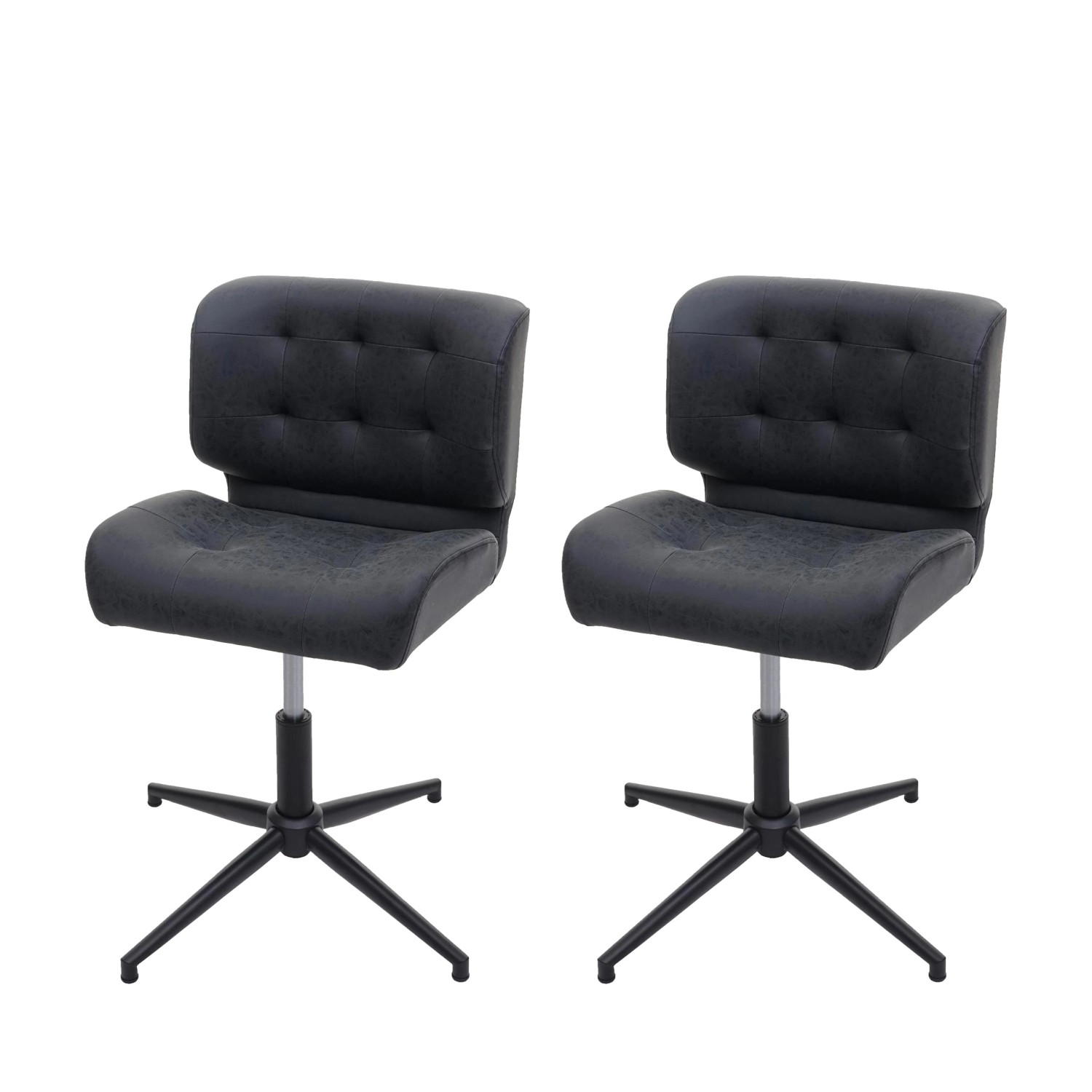 MCW Esszimmerstuhl H42 2er-Set Kunstleder Vintage Dunkelgrau Fuß Schwarz MCW Esszimmerstuhl H42 2er-Set Kunstleder Vintage Dunkelgrau Fuß Schwarz von MCW