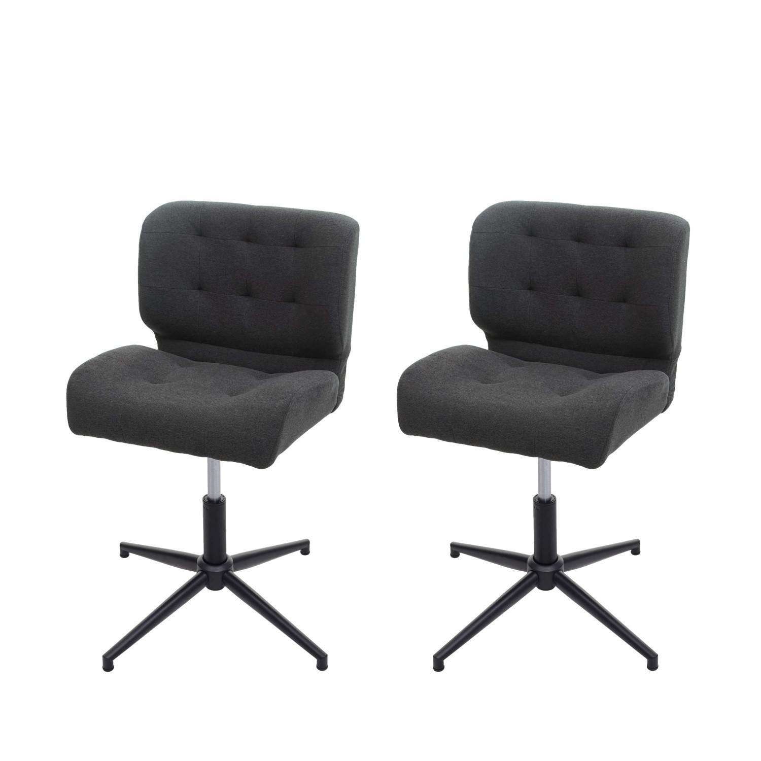 MCW Esszimmerstuhl H42 2er-Set Stoff/Textil Dunkelgrau Fuß Schwarz MCW Esszimmerstuhl H42 2er-Set Stoff/Textil Dunkelgrau Fuß Schwarz von MCW