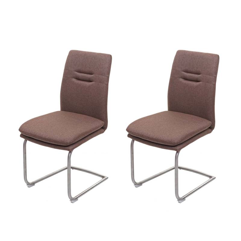 MCW Esszimmerstuhl H70 2er-Set Freischwinger Braun von MCW