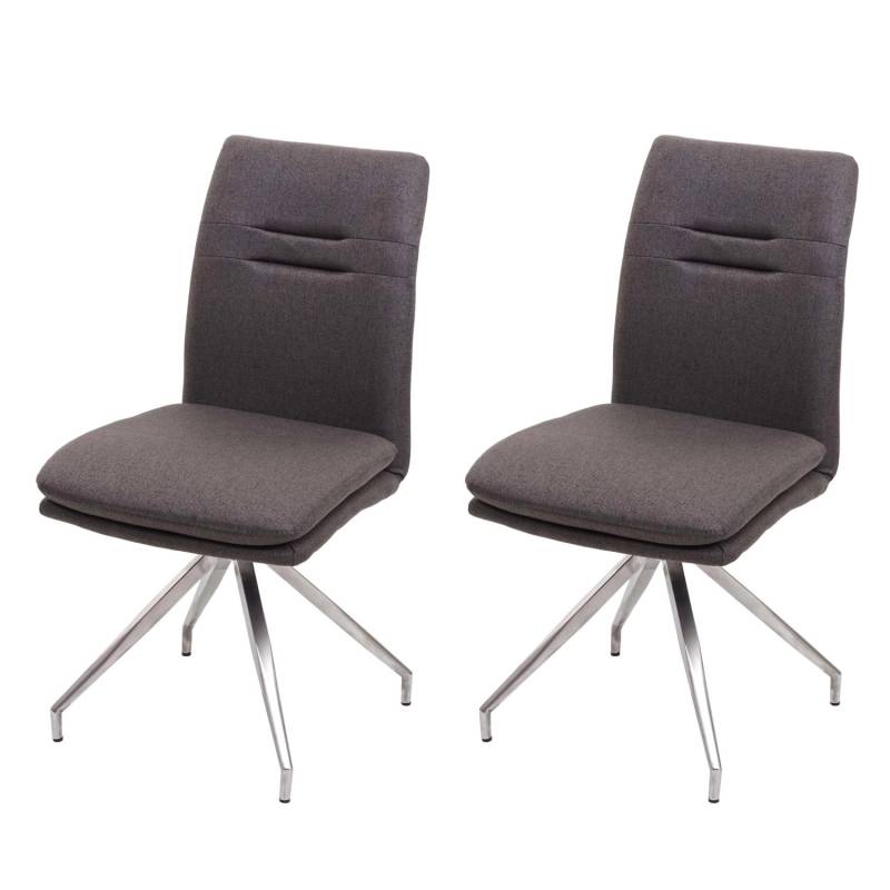 MCW Esszimmerstuhl H70 2er-Set Grau-Braun von MCW