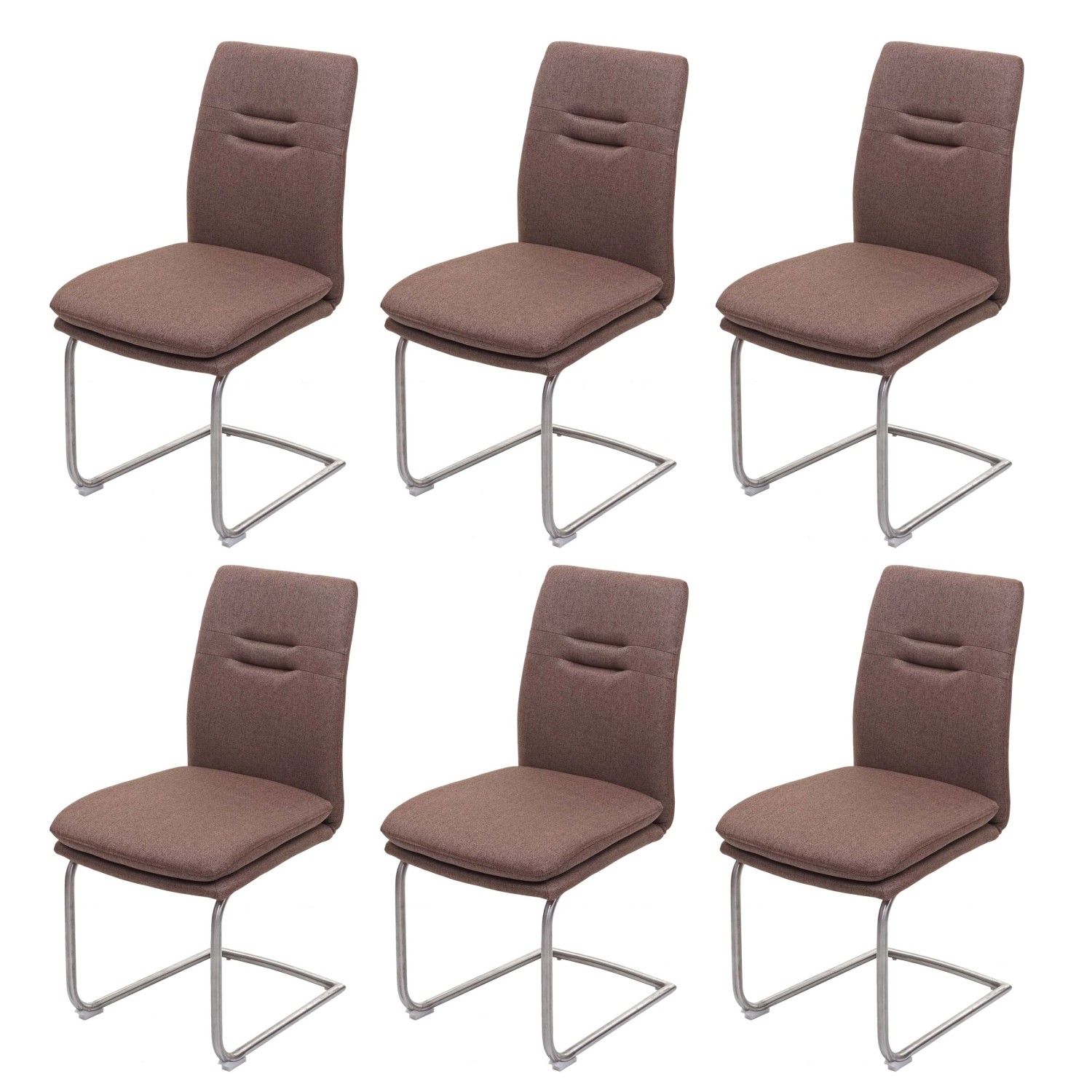 MCW Esszimmerstuhl H70 6er-Set Freischwinger Braun MCW Esszimmerstuhl H70 6er-Set Freischwinger Braun von MCW