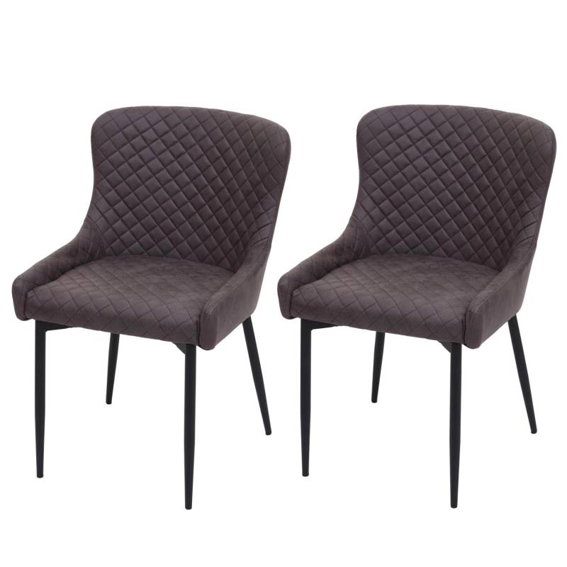 MCW Esszimmerstuhl H79 2er Set Stoff/Textil Dunkelgrau von MCW