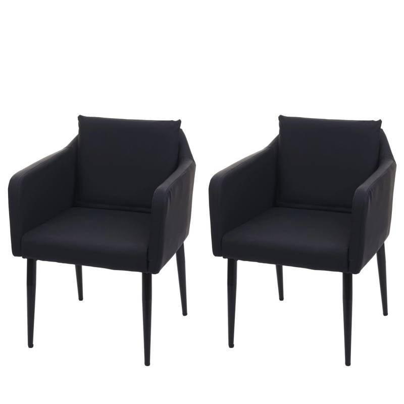 MCW Esszimmerstuhl H93 2er-Set Kunstleder Schwarz von MCW
