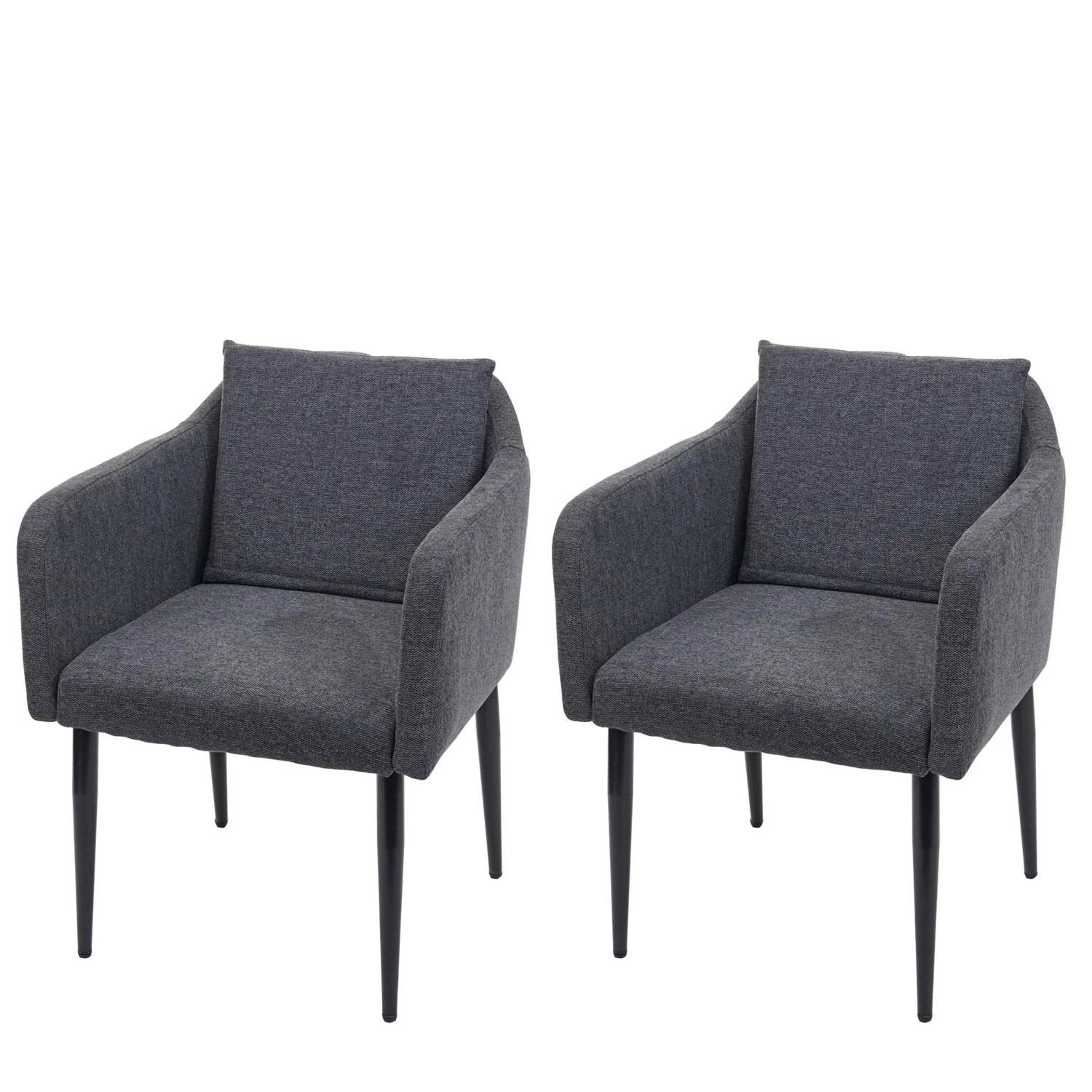 MCW Esszimmerstuhl H93 2er-Set Stoff/Textil Dunkelgrau MCW Esszimmerstuhl H93 2er-Set Stoff/Textil Dunkelgrau von MCW