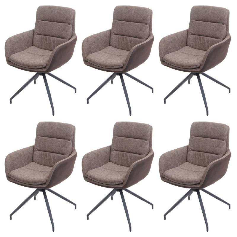 MCW Esszimmerstuhl K32 6er-Set Braun-dunkelbraun von MCW