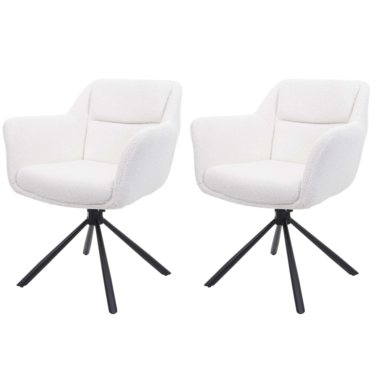MCW Esszimmerstuhl K33 2er-Set Bouclé-Weiß MCW Esszimmerstuhl K33 2er-Set Bouclé-Weiß von MCW