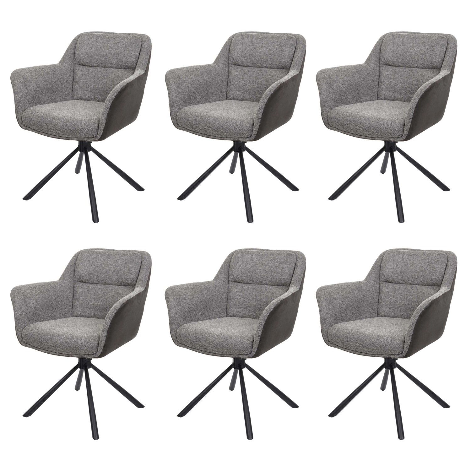 MCW Esszimmerstuhl K33 6er-Set Kunstleder Grau-dunkelgrau MCW Esszimmerstuhl K33 6er-Set Kunstleder Grau-dunkelgrau von MCW