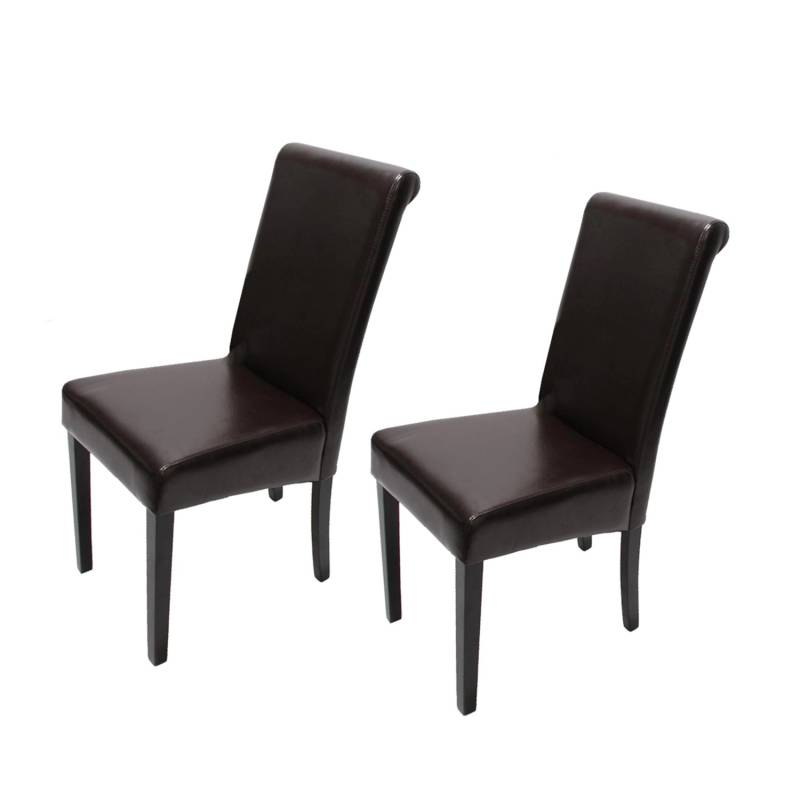MCW Esszimmerstuhl Lecce II 2er-Set Braun Dunkle Beine von MCW