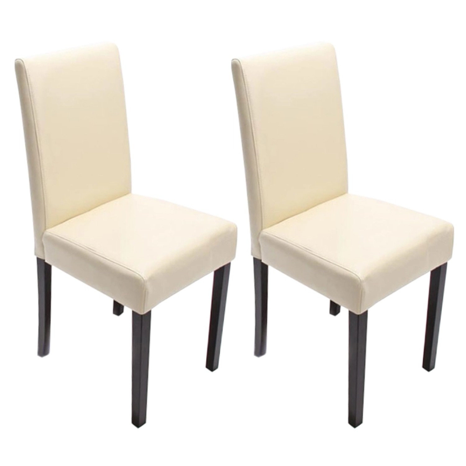 MCW Esszimmerstuhl Littau 2er-Set Leder Creme Dunkle Beine MCW Esszimmerstuhl Littau 2er-Set Leder Creme Dunkle Beine von MCW