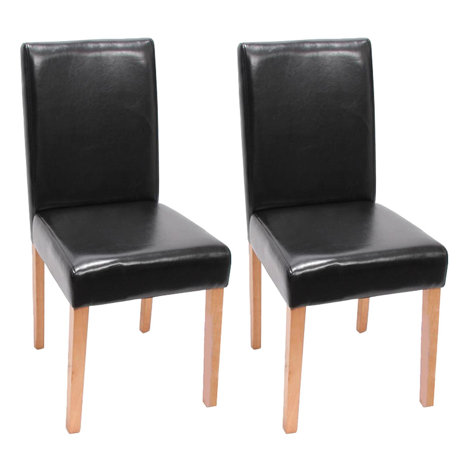 MCW Esszimmerstuhl Littau 2er-Set Leder Schwarz Helle Beine MCW Esszimmerstuhl Littau 2er-Set Leder Schwarz Helle Beine von MCW