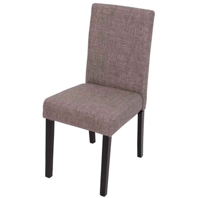 MCW Esszimmerstuhl Littau 2er-Set Textil Grau Dunkle Beine von MCW