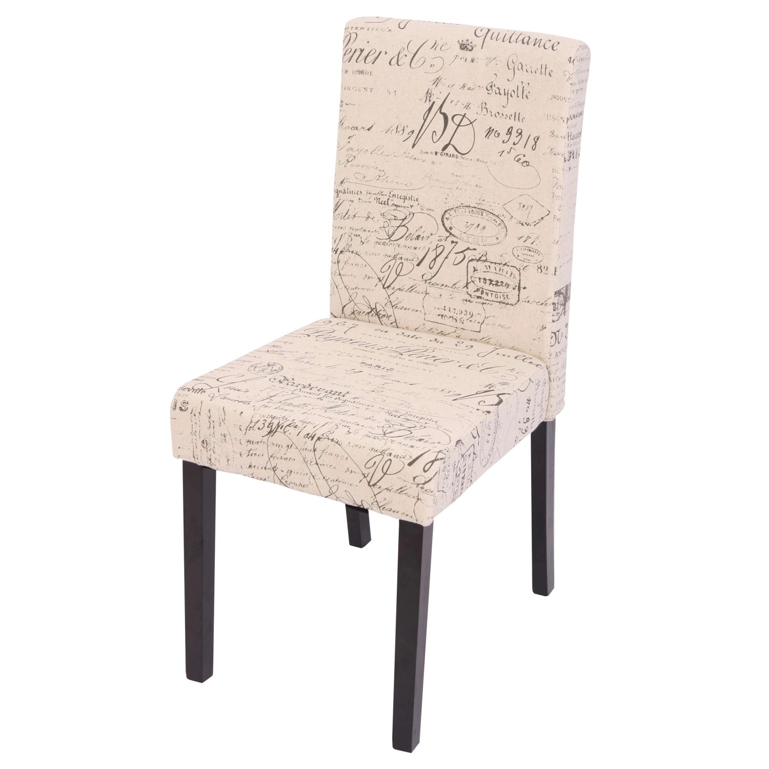 MCW Esszimmerstuhl Littau 2er-Set Textil mit Schriftzug Creme Dunkle Beine MCW Esszimmerstuhl Littau 2er-Set Textil mit Schriftzug Creme Dunkle Beine von MCW