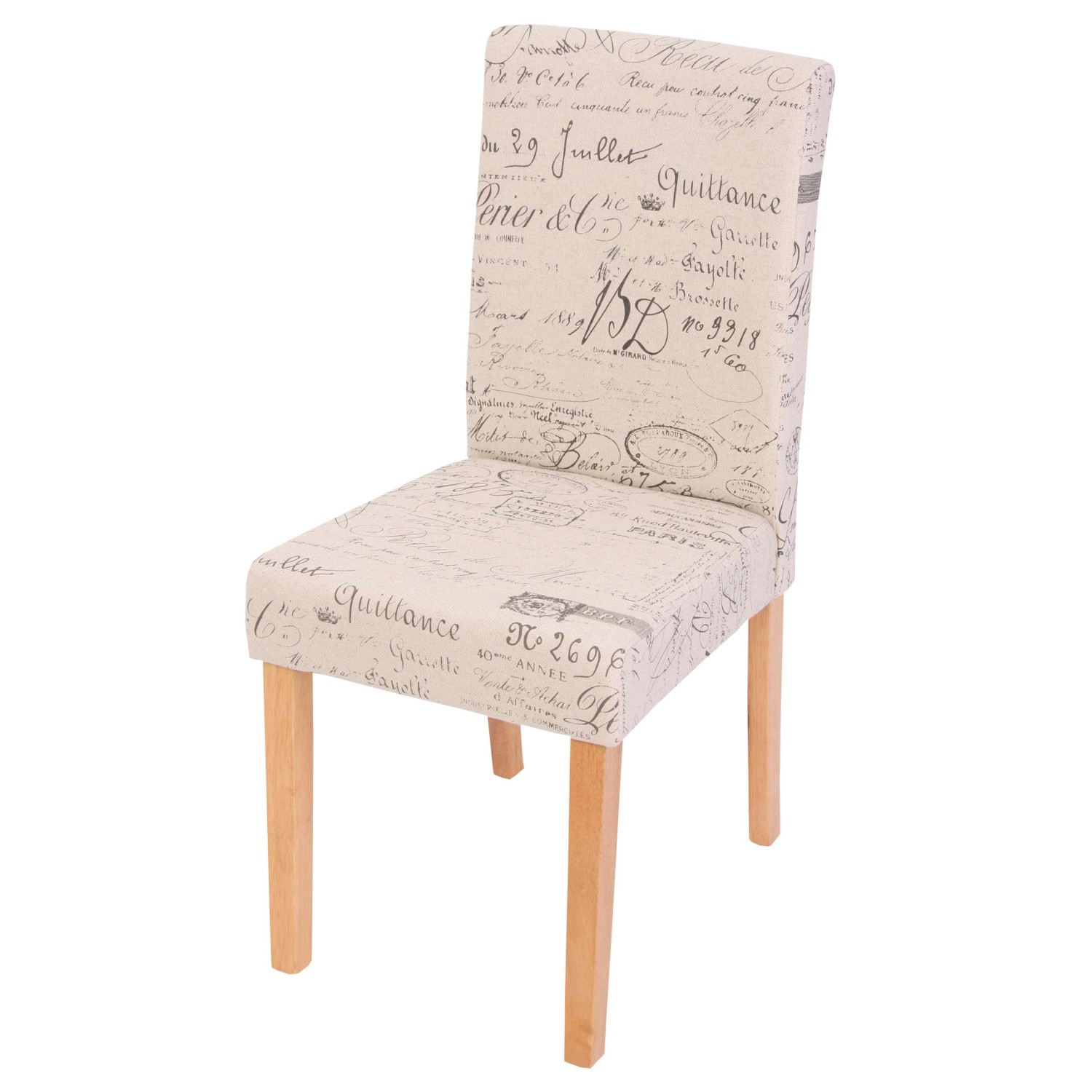 MCW Esszimmerstuhl Littau 2er-Set Textil mit Schriftzug Creme Helle Beine MCW Esszimmerstuhl Littau 2er-Set Textil mit Schriftzug Creme Helle Beine von MCW