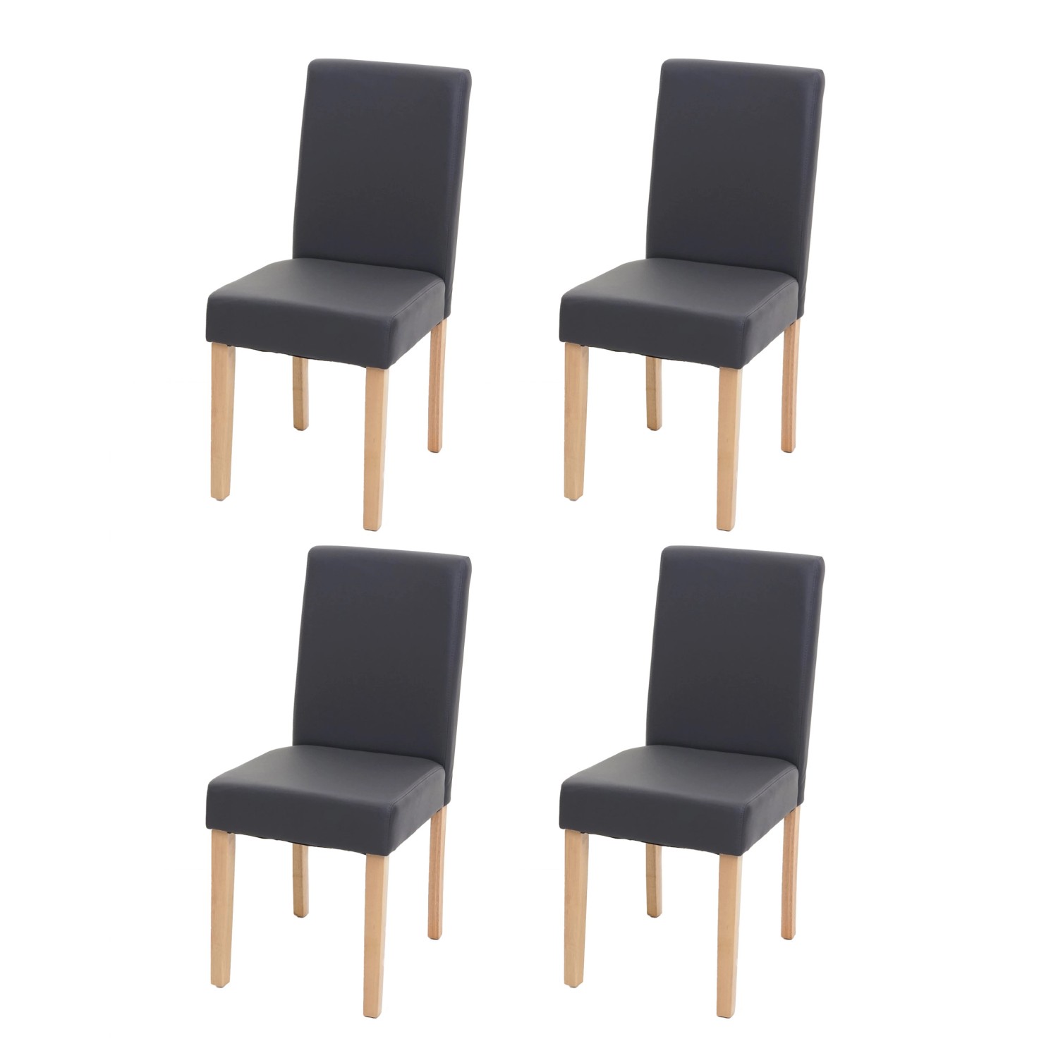 MCW Esszimmerstuhl Littau 4er-Set Kunstleder Grau Matt Helle Beine MCW Esszimmerstuhl Littau 4er-Set Kunstleder Grau Matt Helle Beine von MCW