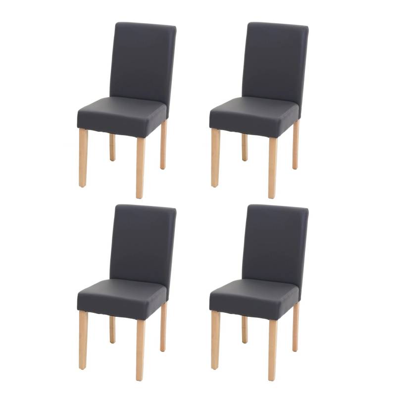 MCW Esszimmerstuhl Littau 4er-Set Kunstleder Grau Matt Helle Beine von MCW