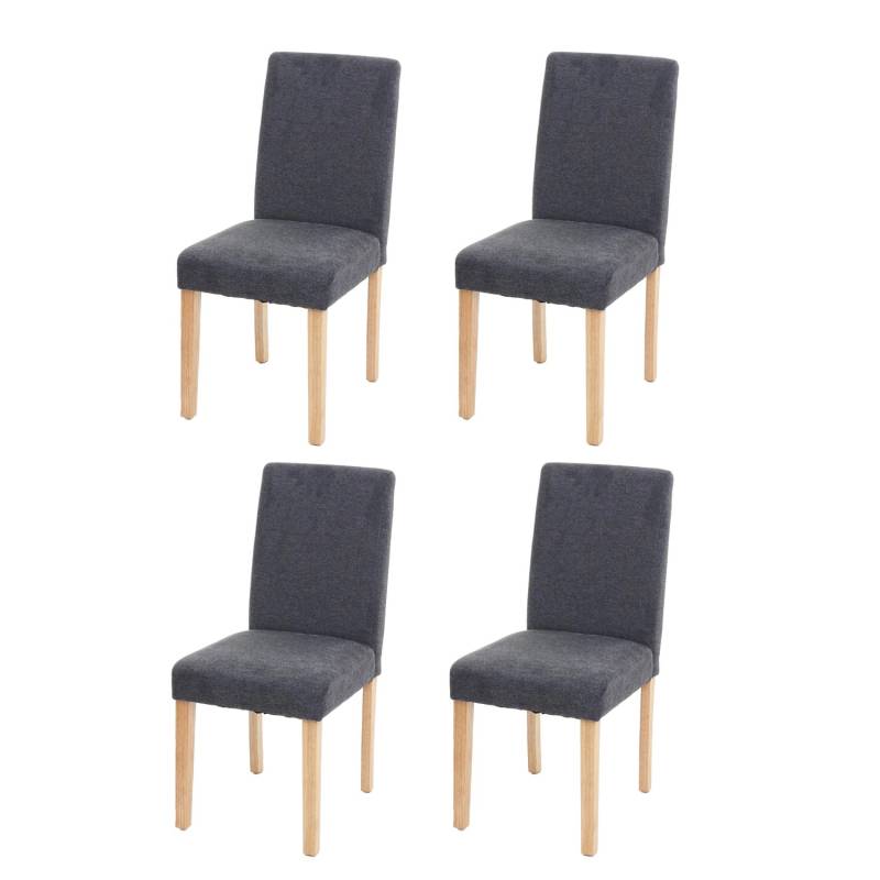 MCW Esszimmerstuhl Littau 4er-Set Textil Anthrazitgrau Helle Beine von MCW