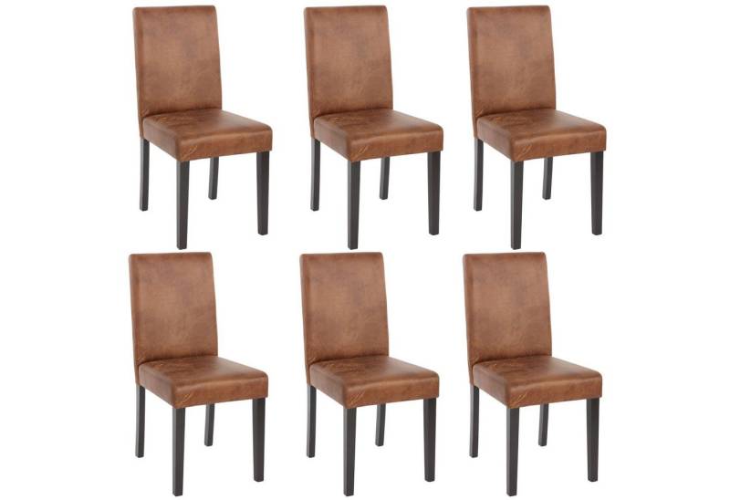 MCW Esszimmerstuhl Littau-6 (Set, 6 St), 6er-Set, Hohe Rückenlehne, Rutschfest durch Kunststoff-Bodenschoner von MCW