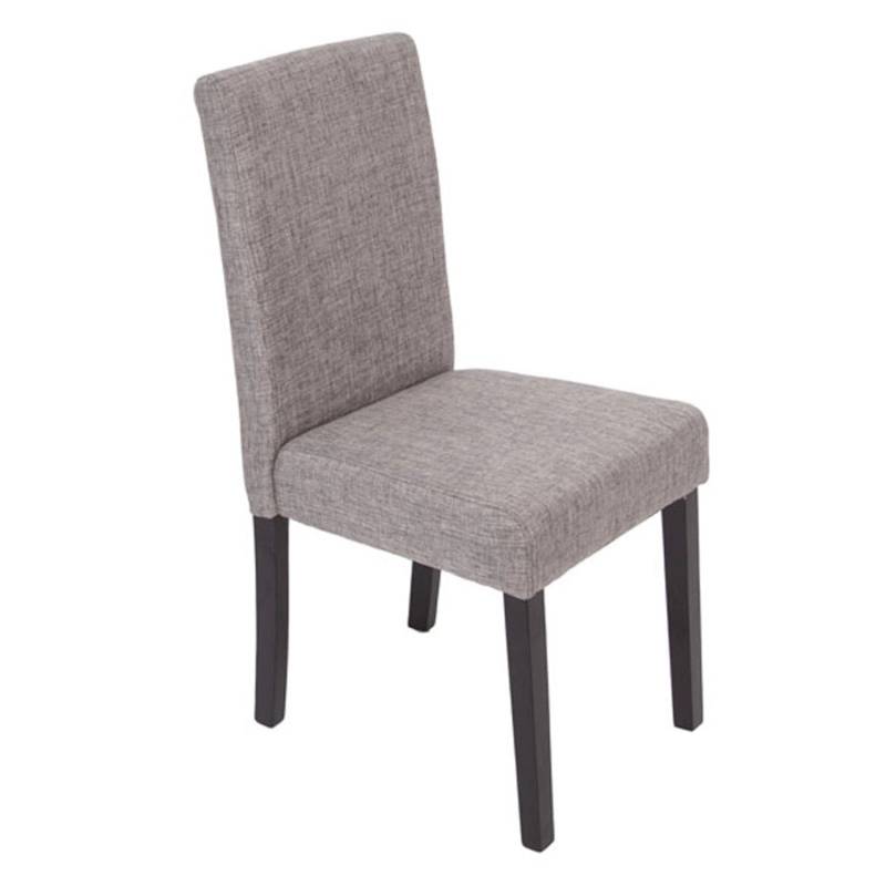 MCW Esszimmerstuhl Littau 6er-Set Textil Grau Dunkle Beine von MCW
