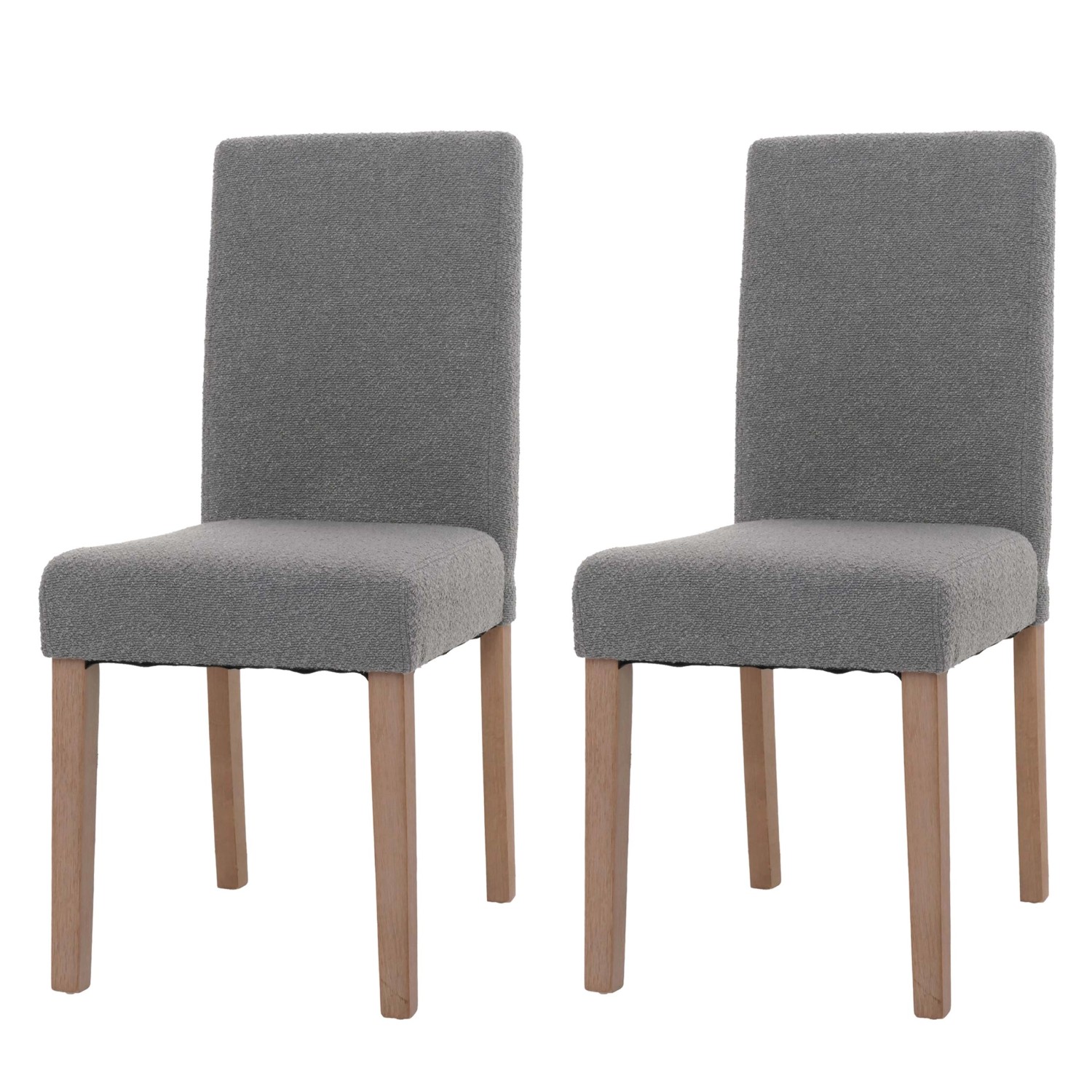 MCW Esszimmerstuhl Littau Boucle 2er-Set Grau Naturfarbene Beine MCW Esszimmerstuhl Littau Boucle 2er-Set Grau Naturfarbene Beine von MCW