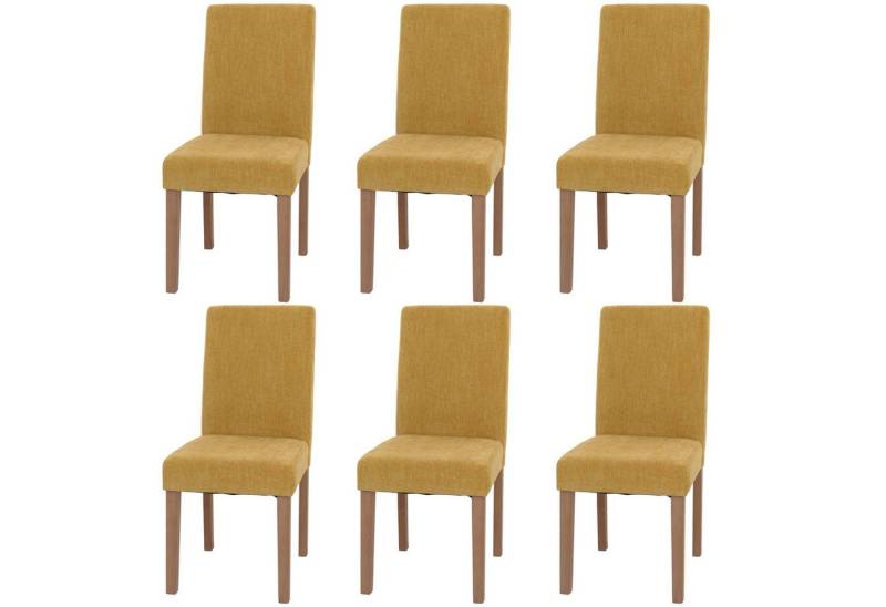 MCW Esszimmerstuhl Littau-CH-6 (Set, 6 St), Stuhlbeine aus Massivholz, Rutschfest durch Kunststoffuntersatz von MCW