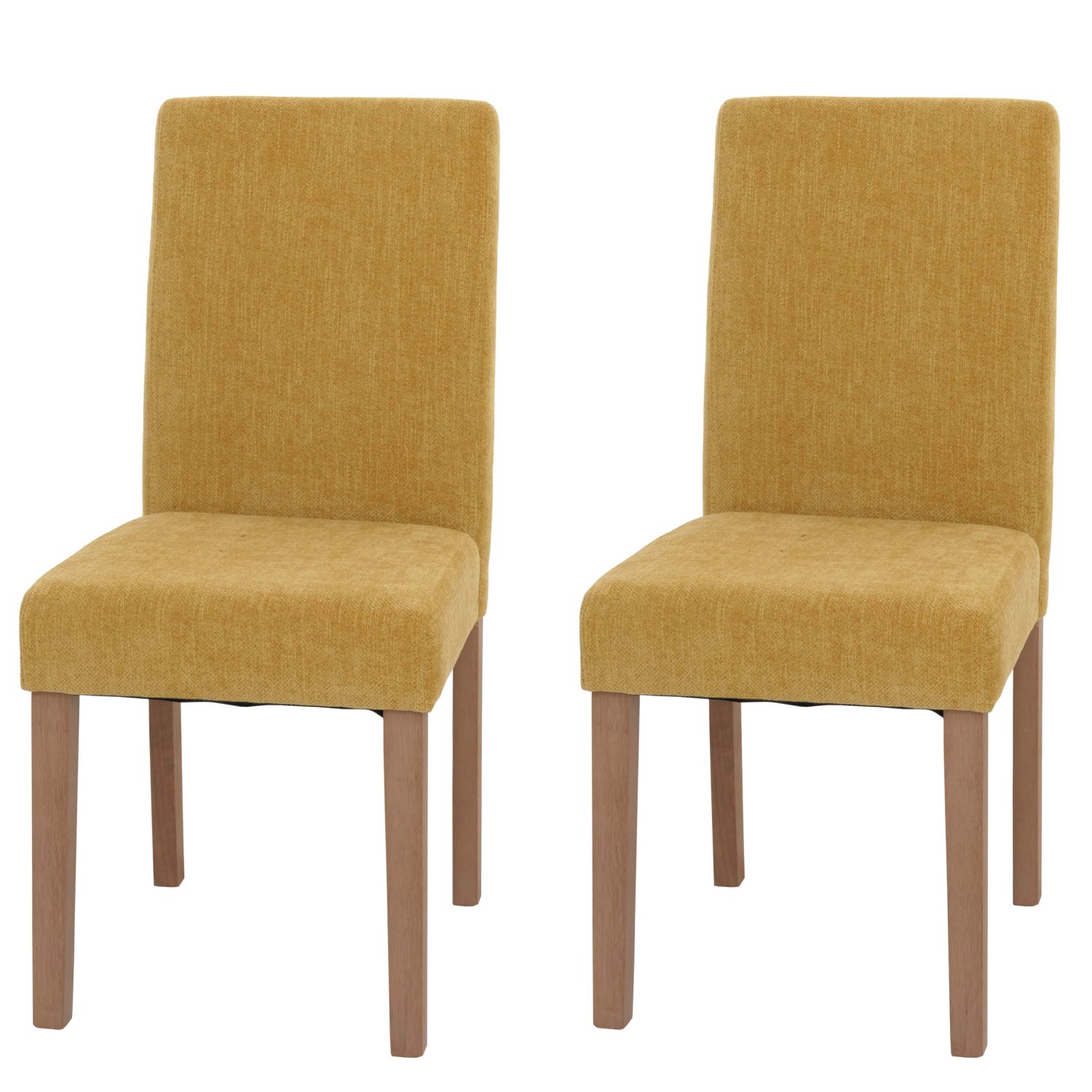 MCW Esszimmerstuhl Littau Chenille 2er-Set Gelb Naturfarbene Beine MCW Esszimmerstuhl Littau Chenille 2er-Set Gelb Naturfarbene Beine von MCW