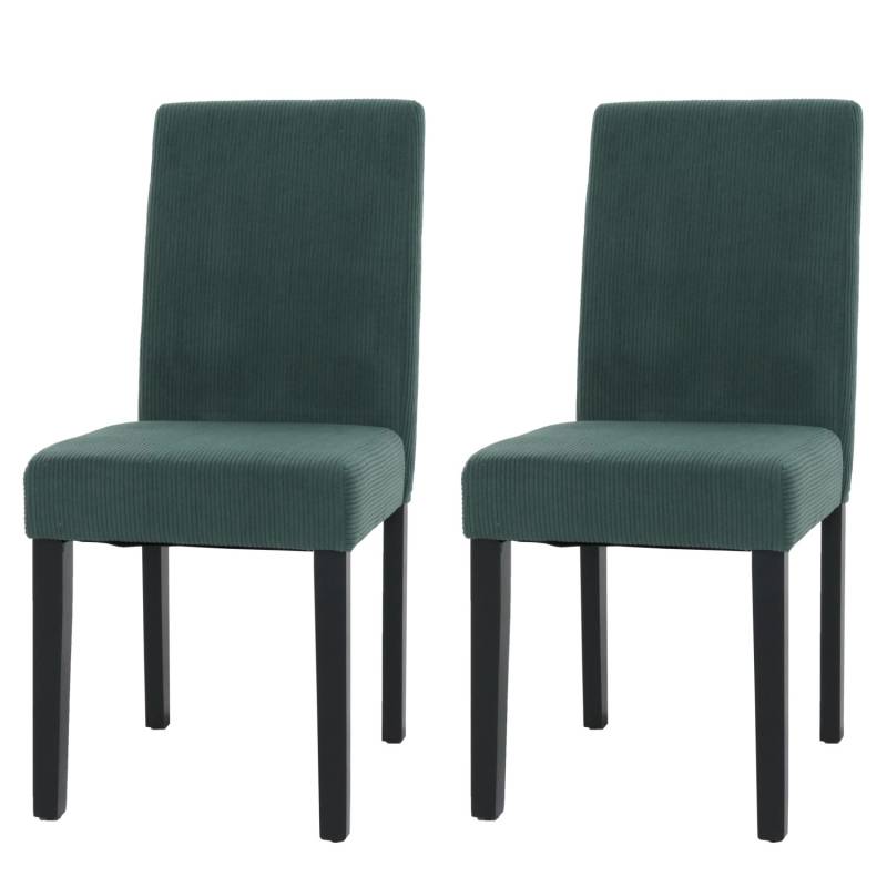 MCW Esszimmerstuhl Littau Cord 2er-Set Grün Dunkle Beine von MCW