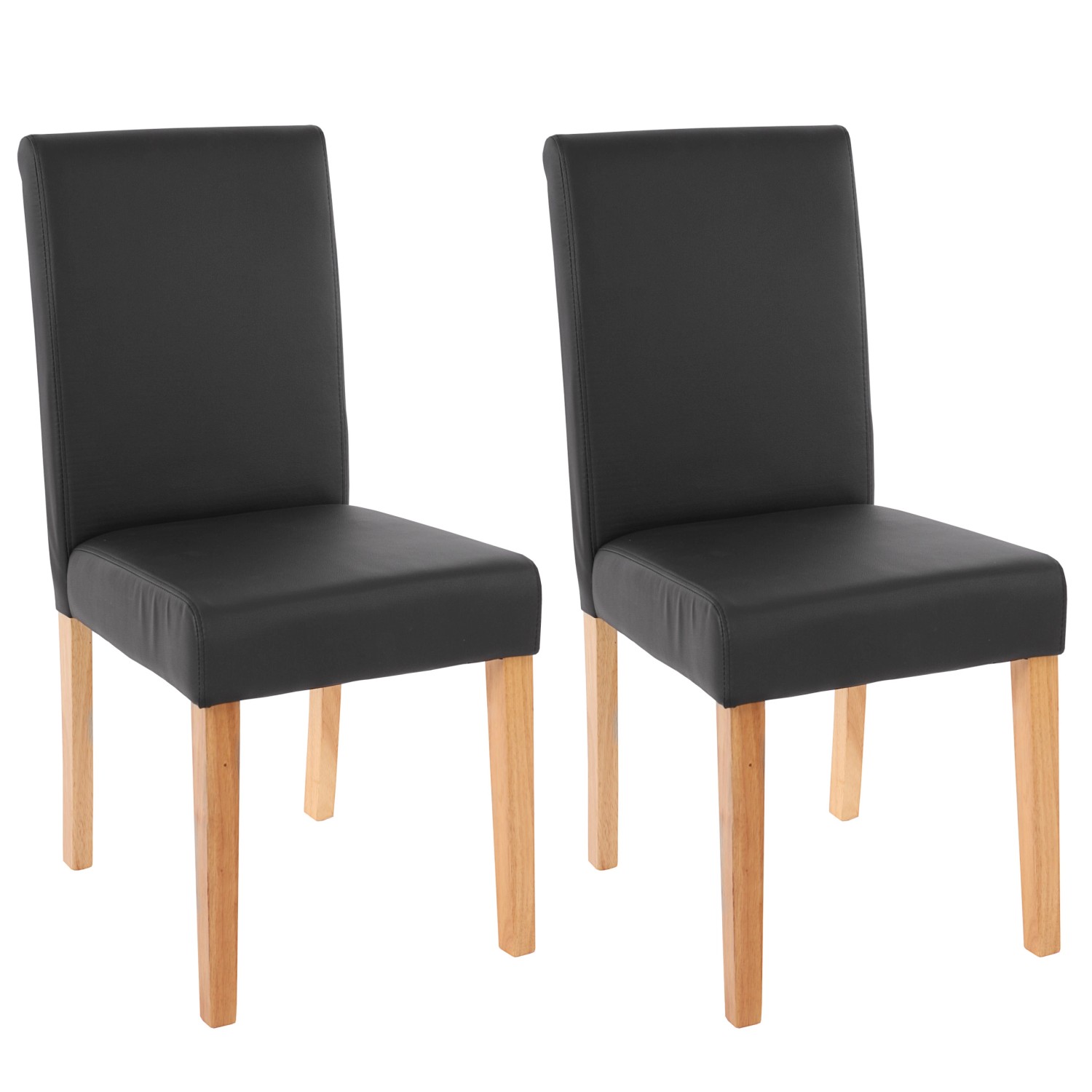 MCW Esszimmerstuhl Littau Kunstleder 2er-Set Kunstleder Schwarz Matt Helle Beine MCW Esszimmerstuhl Littau Kunstleder 2er-Set Kunstleder Schwarz Matt Helle Beine von MCW