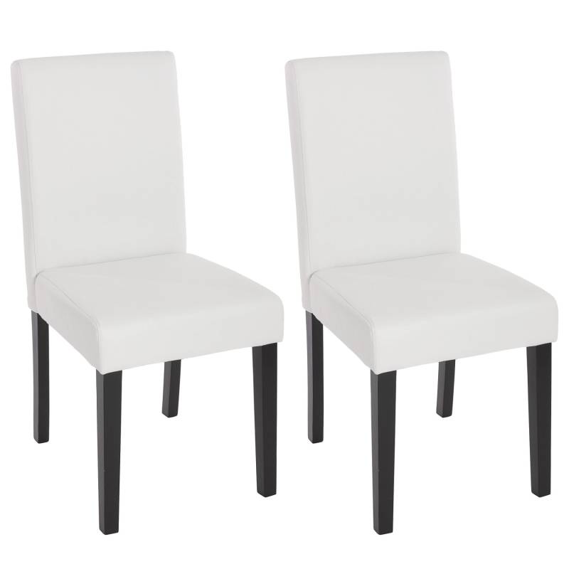 MCW Esszimmerstuhl Littau Kunstleder 2er-Set Kunstleder Weiß Matt Dunkle Beine von MCW