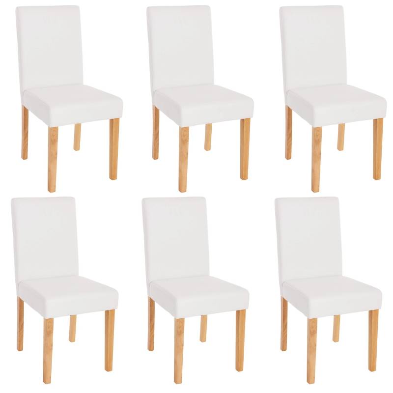 MCW Esszimmerstuhl Littau Kunstleder 6er-Set Kunstleder Weiß Matt Helle Beine von MCW