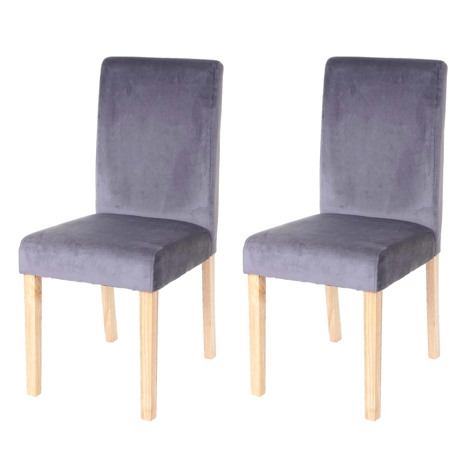 MCW Esszimmerstuhl Littau Samt 2er-Set Grau Helle Beine MCW Esszimmerstuhl Littau Samt 2er-Set Grau Helle Beine von MCW