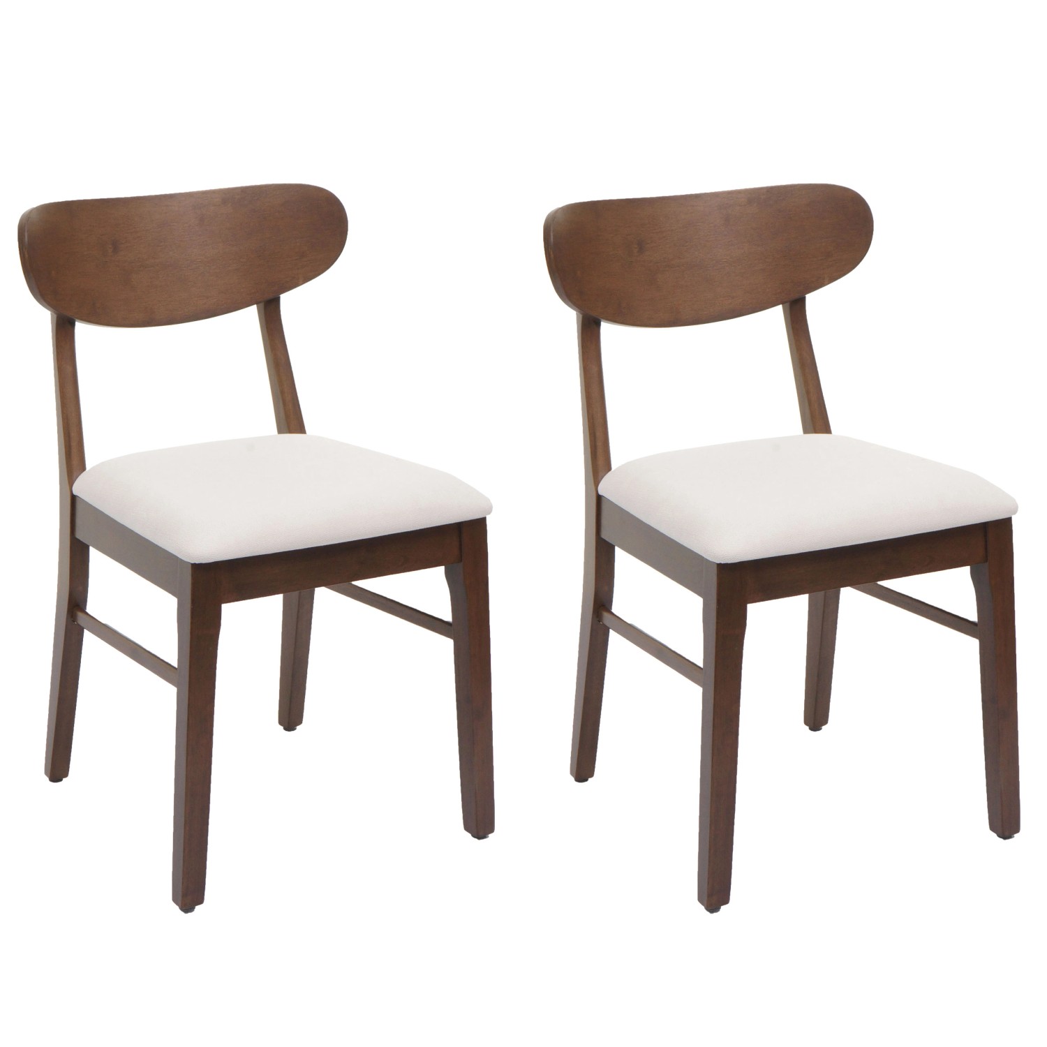 MCW Esszimmerstuhl M59 2er-Set Dunkles Gestell Creme von MCW