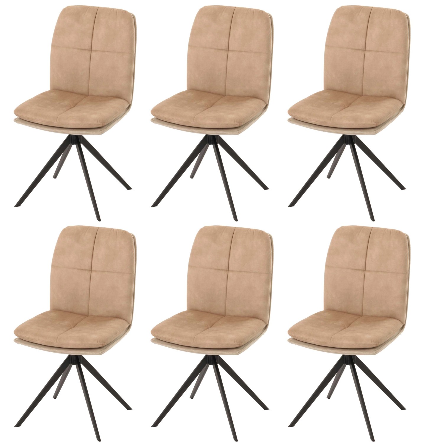 MCW Esszimmerstuhl M68 6er-Set Beige von MCW