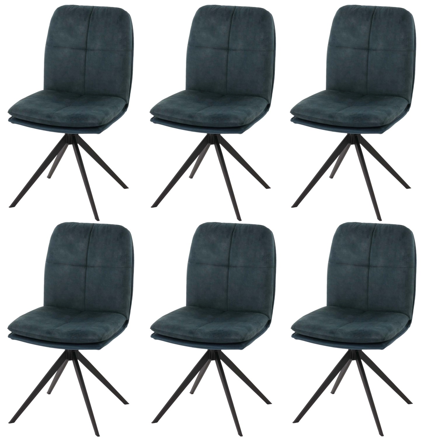 MCW Esszimmerstuhl M68 6er-Set Blau von MCW