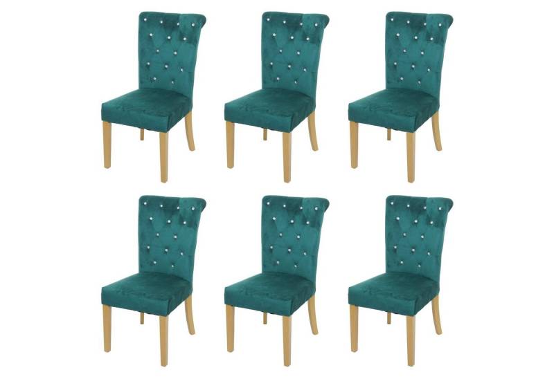 MCW Esszimmerstuhl MCW-D22-6 (Set, 6 St), 6er-Set, Sitzbezug mit Knopfsteppung, Dekorativer Metall-Nietenbesatz von MCW