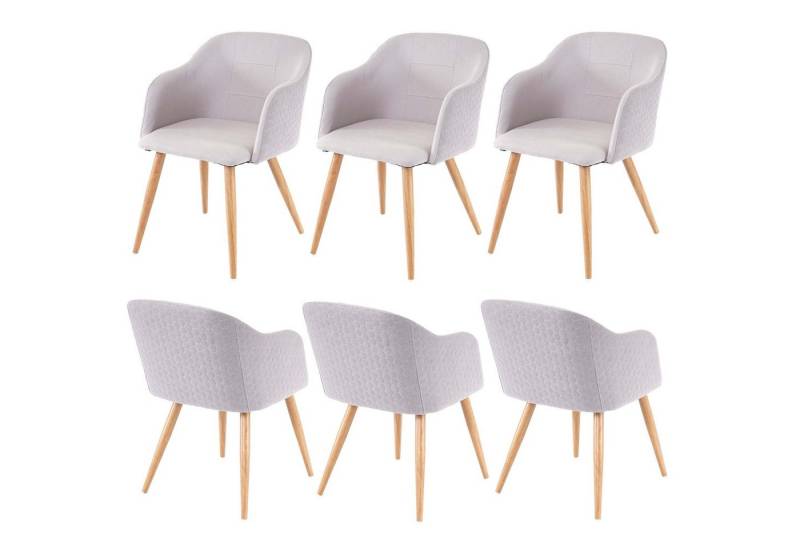 MCW Esszimmerstuhl MCW-D71-6 (Set, 6 St), 6er-Set, Rückenfläche in Wabenoptik, Innenfläche mit Ziernähten von MCW