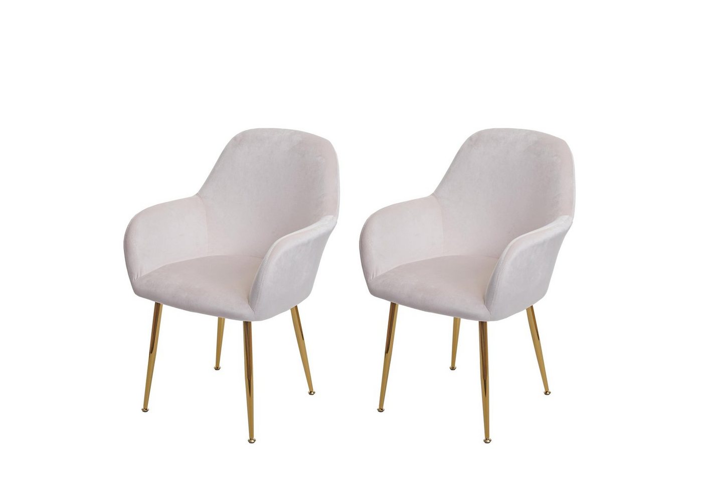 MCW Esszimmerstuhl MCW-F18-2 (Set, 2 St), 2er-Set, verstellbare Fußbodenschoner, abgerundete Rückenfläche von MCW