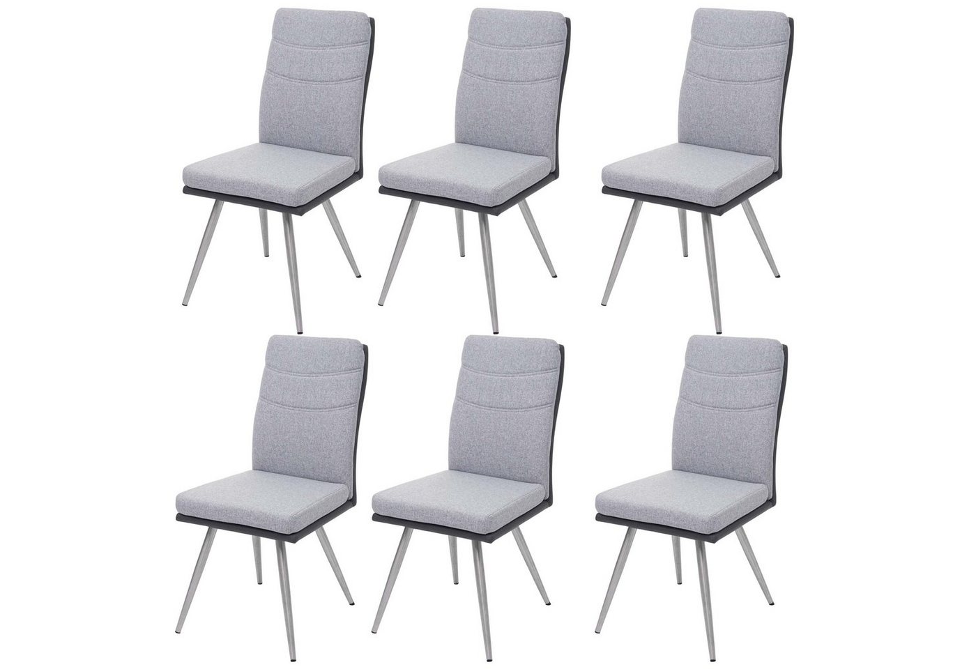 MCW Esszimmerstuhl MCW-G54-4 (Stühle ohne Armlehne, 6 St), 6er-Set, Inklusive Fußbodenschoner, dekorative glänzende Ziernaht von MCW